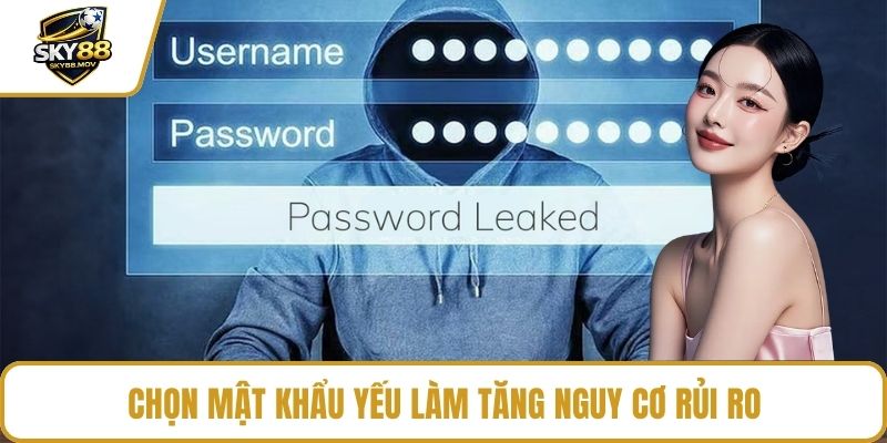 Chọn mật khẩu yếu làm tăng nguy cơ rủi ro